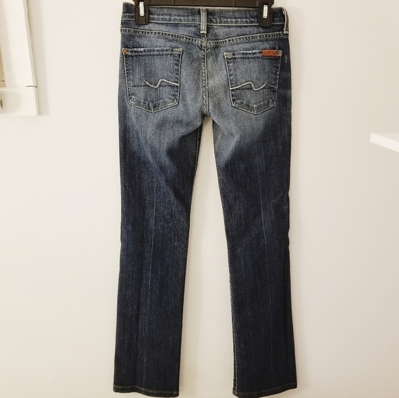 7 for all Mankind dark wash straight leg jeans - Picture 2 of 7